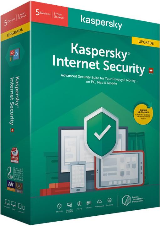 Actual product image Kaspersky Internet Security Update (5 User, 12 months)