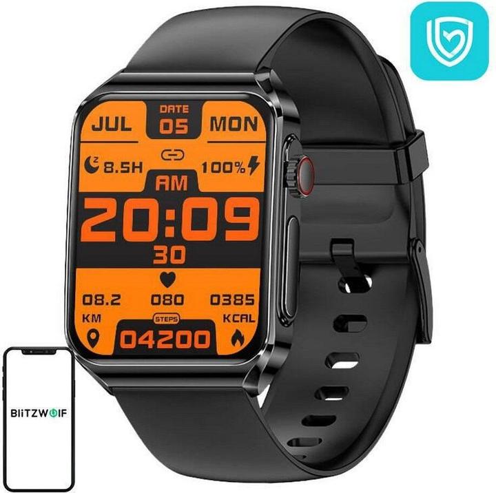 Actual product image BlitzWolf Smartwatch BW-HL6 (czarny silikonowy)