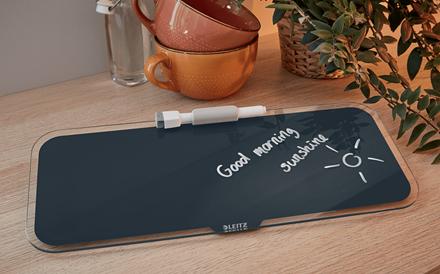 Actual product image Leitz Glassboard Desktop Memoboard Grey (38 x 15 cm)