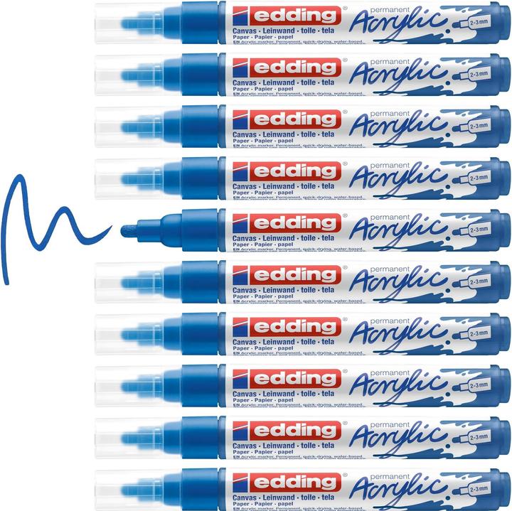 Produktbild Edding Acrylmarker 5100 Medium (Enzianblau, 3 mm, 1 x)