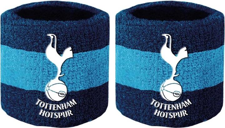 Actual product image Tottenham Hotspur FC Cotton Elasticated Wristband (Pack of 2) (100% synthetic material)