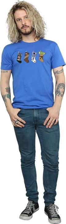 Actual product image Star Wars Mens Christmas Stockings T-Shirt (XXL)