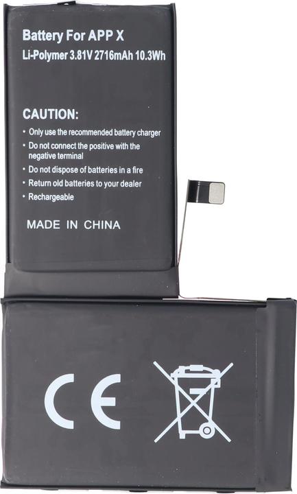 Actual product image AccuCell Akku Apple iPhone X 616-00351