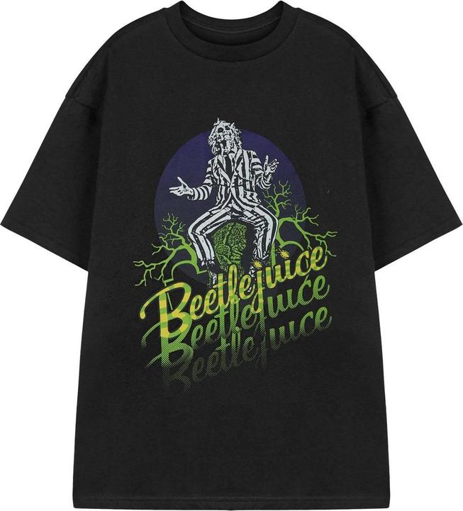 Actual product image Beetlejuice Unisex Adult Fade Logo Short-Sleeved T-Shirt (XL)