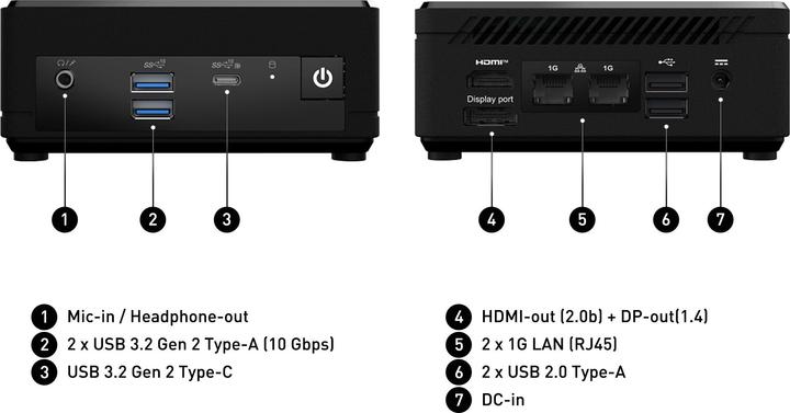 Produktbild MSI Cubi N ADL-009BEU MS-B0A9 ID1/Black- (Intel N100)