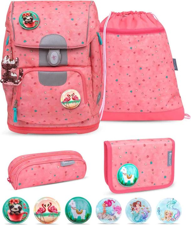 Belmil MOTION Schulrucksack 5-teiliges-Set Blue Bird (19 l)