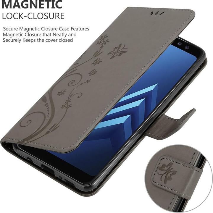 Actual product image Cadorabo Flower Book Cover (Samsung Galaxy A8 (2018))