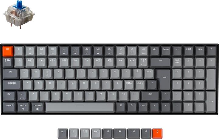 Keychron K4 Version 2, Gateron BLUE (DE, Kabelgebunden, Kabellos)
