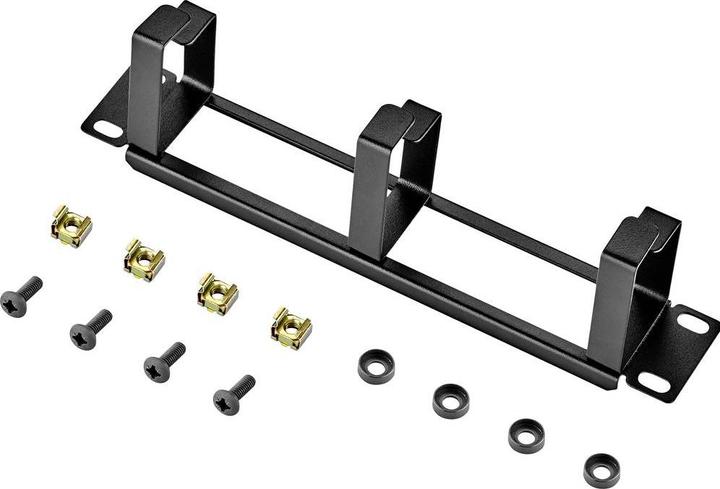 Produktbild Renkforce RF-3429154 25,40cm (10") Netzwerkschrank-Kabelführung 1 HE Schwarz