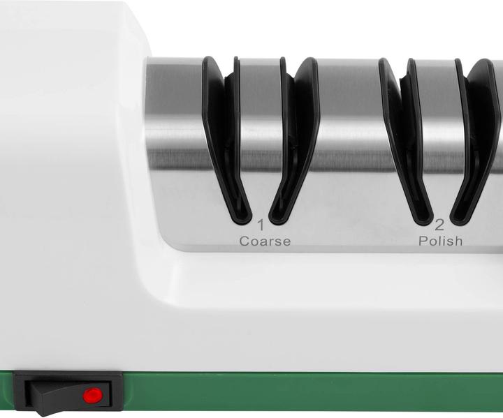 Actual product image Royal Catering Elektrischer Diamant-Messerschärfer Profi-Messerschleifer 2 Stufen 20° Weiss