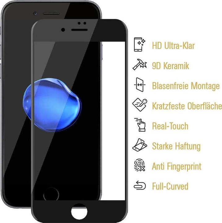 Produktbild Protectorking 3x Ceramic-Glass Full Cover HD Klar (3 Stück, Apple iPhone 8 Plus)