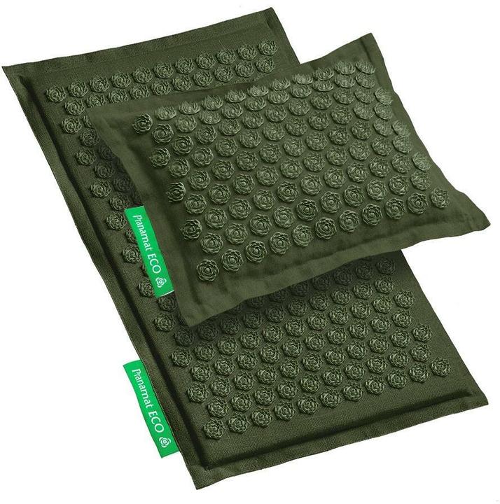 Image du produit Pranamat Eco Massage Set - Matelas et Coussin Édition Limitée vert foncé