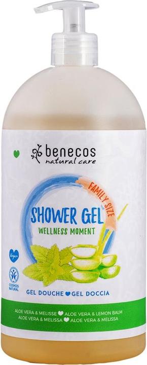 Benecos Shower Gel Wellness Moment Aloe Vera & Lemon Balm Family Size Gel (950 ml)