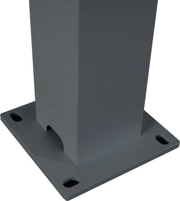Actual product image Mendler Pergola HWC-L46, 11cm aluminium frame, storm-proof 3x3m, anthracite (300 cm, 300 cm)