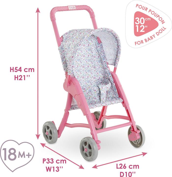 Corolle Poussette de poupée MPP 30cm, floral
