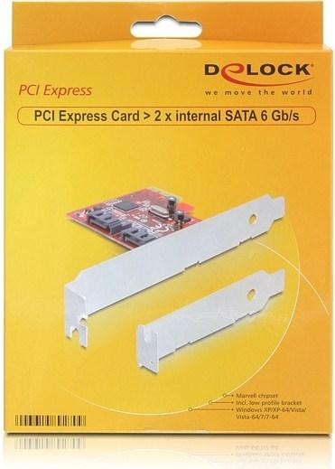 Image du produit Delock Carte PCI Express > 2 x SATA interne 6 Gb/s