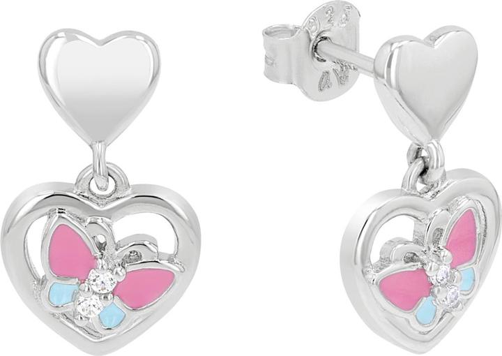 Actual product image Prinzessin Lillifee Ohrschmuck für Mädchen, 925 Sterling Silber, Zirkonia synth. | Herz (Silver 925)