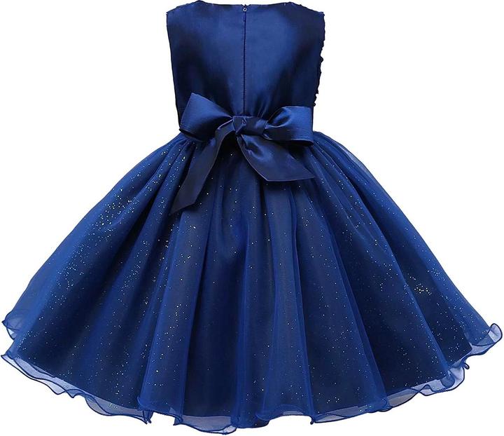 Produktbild JTI Abendkleid mit Schleife und Blumen - Blau (140) (140)