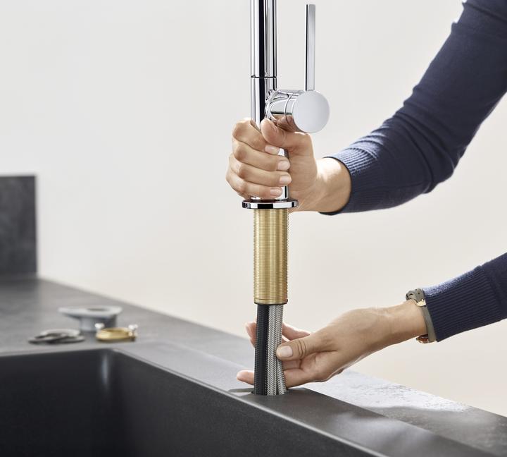 Image du produit hansgrohe HG Mitigeur monocommandé pour évier 210 TALIS M Douchette extractible chromé