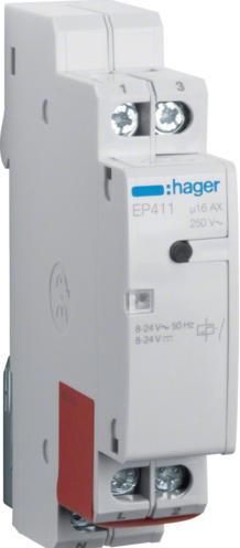 Hager Remote switch 1S 8 to 24V EP411