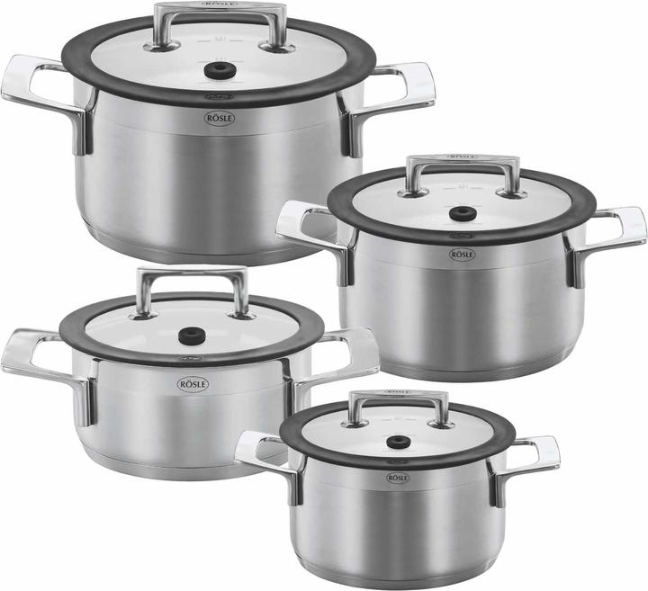 Rösle Silence Pot Set 4 pezzi (2 cm, Set di pentole e padelle da cucina)