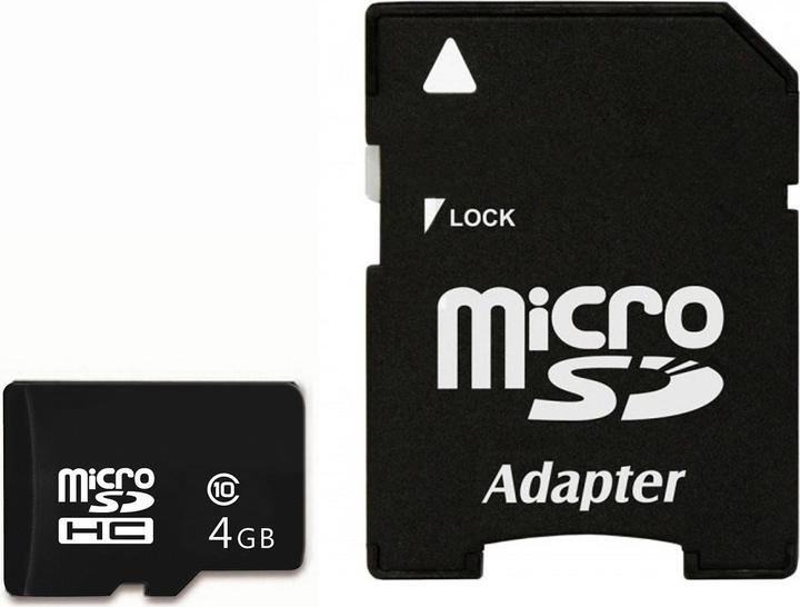 IMRO Micro-SD Karte 4 GB – Speicherkarte + Adapter (4 GB, microSD, U1)
