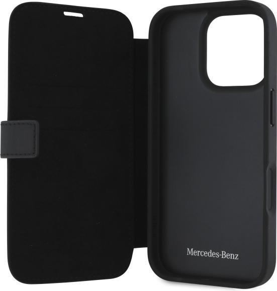 Image du produit Mercedes MEBKP16X23RBGVK iPhone 16 Pro Max 6.9" czarny/black Imitation cuir bois (Apple iPhone 16 Pro Max)