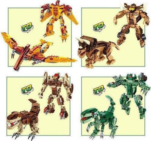 Produktbild Panlos 612001 - 4 Dinos: T-Rex, Velociraptor, Pterosaurus, Triceratops