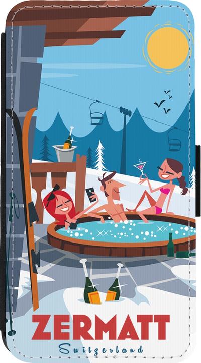 Produktbild PhoneLook Hülle Wallet schwarz Zermatt Mountain Jacuzzi (Apple iPhone 13 mini)