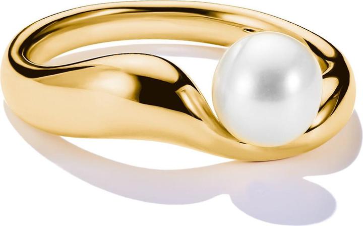 Immagine prodotto Thomas Sabo Ring mit Perle Natural Beauty vergoldet (54, 925 Argento)