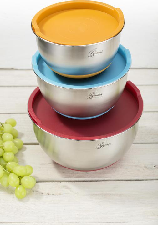 Produktbild Genius Edelstahl Schüssel Set (22 cm, 3 l, 3 x)