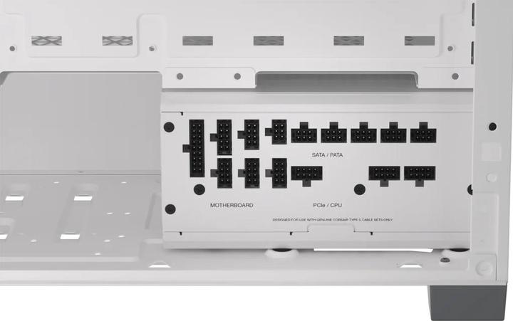 Actual product image Corsair RMx Shift White Series, RM1000x Shift White, 1000 Watt, 80 PLUS GOLD Certified, Fully Modular Power (1000 W)