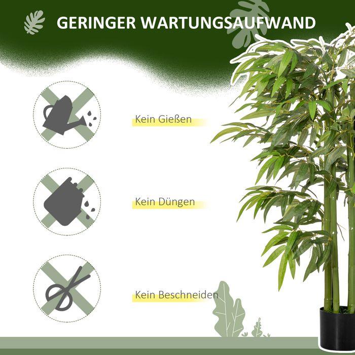 Actual product image Swisshandel24 Künstliche Bambus gross 140 cm Kunstpflanze, künstliche Pflanzen im Topf (140 cm)