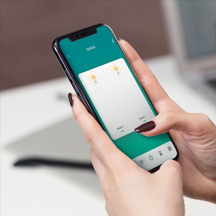 Produktbild LogiLink Smart Home Wi-Fi Wall Switch 2-Fold