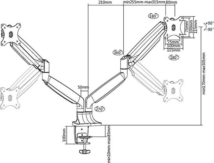 Image du produit Multibrackets M Deskmount (Tables, 27")