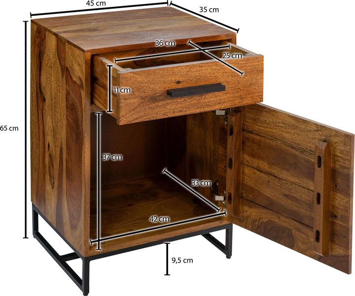 Actual product image Wohnling Sheesham (45 x 35 x 65 cm)