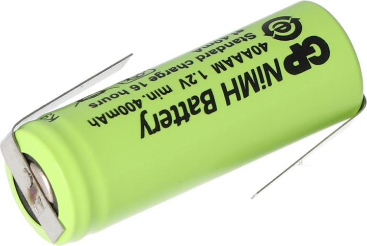 Actual product image GP Batteries Akku GP40AAAM, Size 2/3AAA mit Lötfahne Z-Form (1 pcs., 2/3 AAA, 400 mAh, Rechargeable battery)
