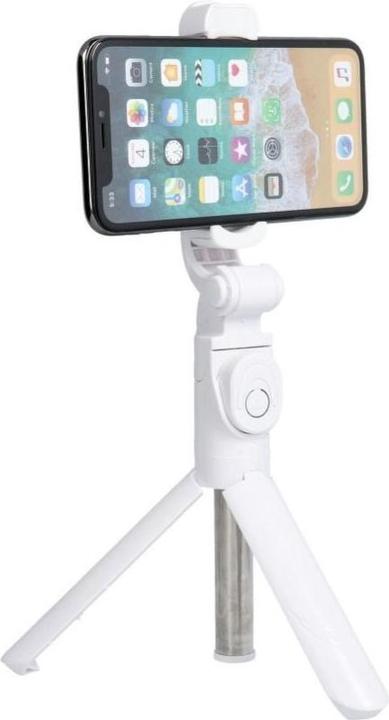 Produktbild Partner Telecom Stylus OEM Selfie Stick mit drahtloser Fernsteuerung Stativ SSTR-12 weiss