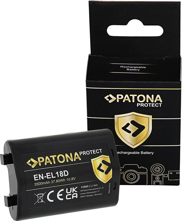 Image du produit Patona Batterie PROTECT pour Nikon Z9, D6 et EN-EL18D (Batterie de l'appareil photo)