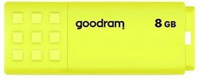 Actual product image Goodram UME2 - 8 GB - USB Type-A - 2.0 - 20 MB/s - cap - yellow (8 GB, USB-A)