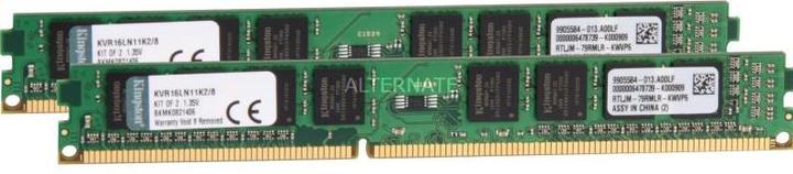 Actual product image Kingston ValueRAM (2 x 4GB, 1600 MHz, DDR3L-RAM, DIMM)