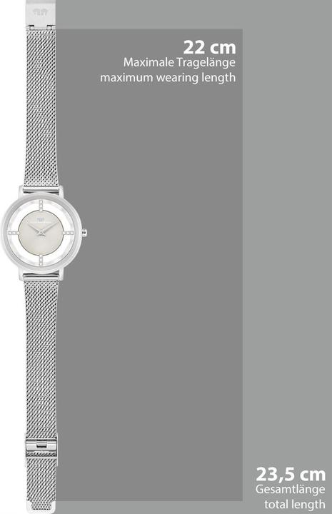 Image du produit Montre à quartz pour femme Lucrezia Acier inoxydable Argent - 33696 (Montre analogique, 36 mm)