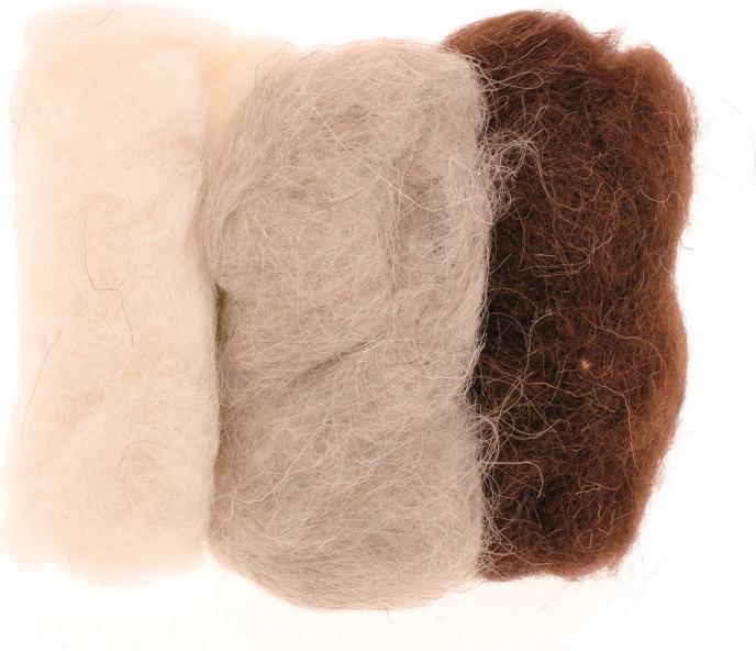Glorex Laine de mouton 3x10g mélange naturel