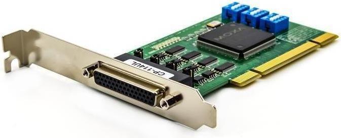 Actual product image Moxa CP-114UL-DB9M - 4-port RS-232422485 low-profile Universal PCI serial board, 0 to 55C operating t