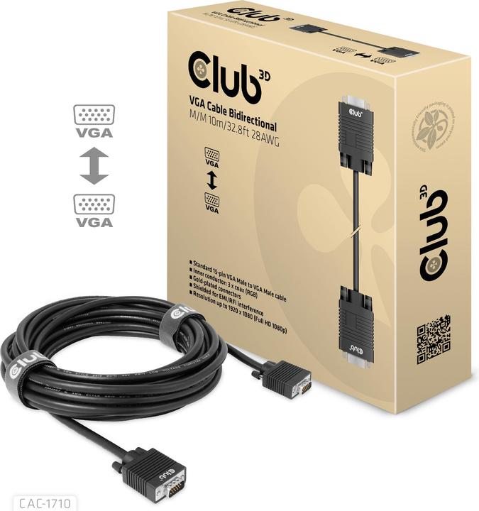 Produktbild Club 3D Club3D Kabel VGA > VGA St/St (10 m, VGA)