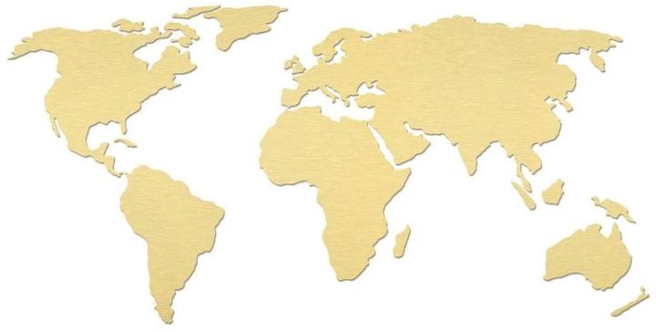 Immagine prodotto Trenddeko Mappa del mondo 3D con effetto oro (150 x 74 cm)