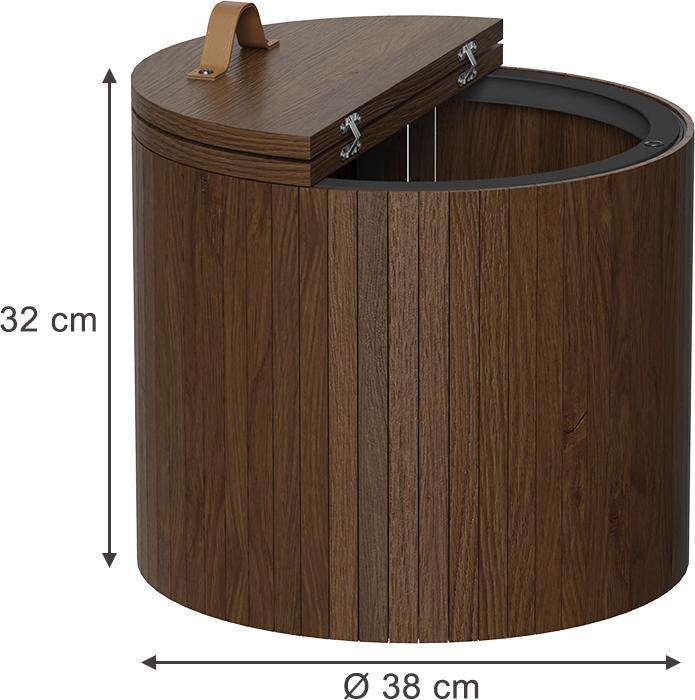 Produktbild Vichy Couchtisch Tavilo, Walnuss, 38 x 38 cm (38 x 32 x 38 cm)
