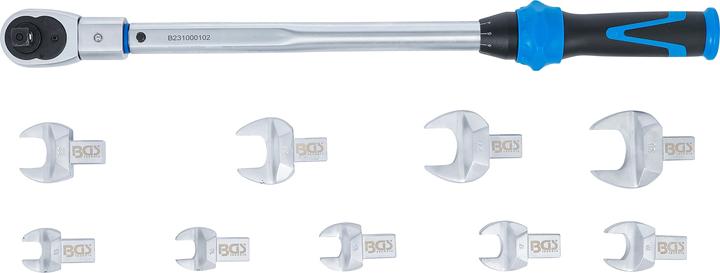 Produktbild BGS Drehmomentschlüssel-Satz | für Einsteckwerkzeuge 14 x 18 mm | 40 - 210 Nm | 11-tlg. (1/2", 40 Nm, 210 Nm)