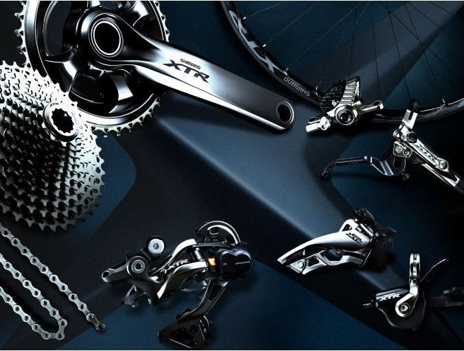 Actual product image Shimano XTR FC-M9020-2 crankset 26/36 teeth black (170 mm)