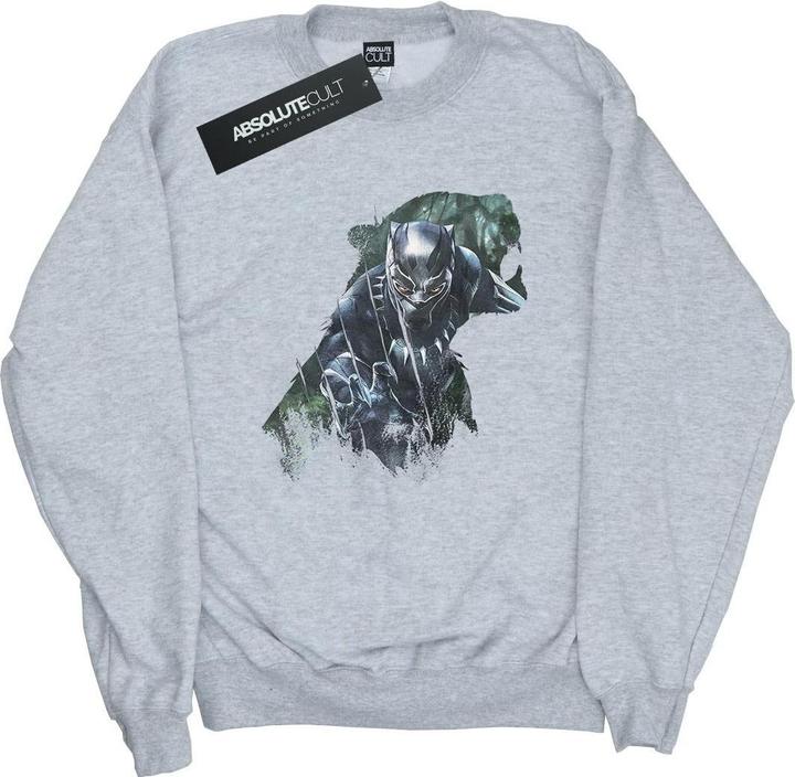 Schwarzer Panther Wild Silhouette Baumwolle Sweatshirt